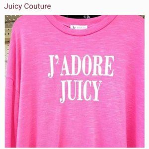 Juicy Couture J'adore Juicy lounge shirt with bell sleeves Sz.Large NWT